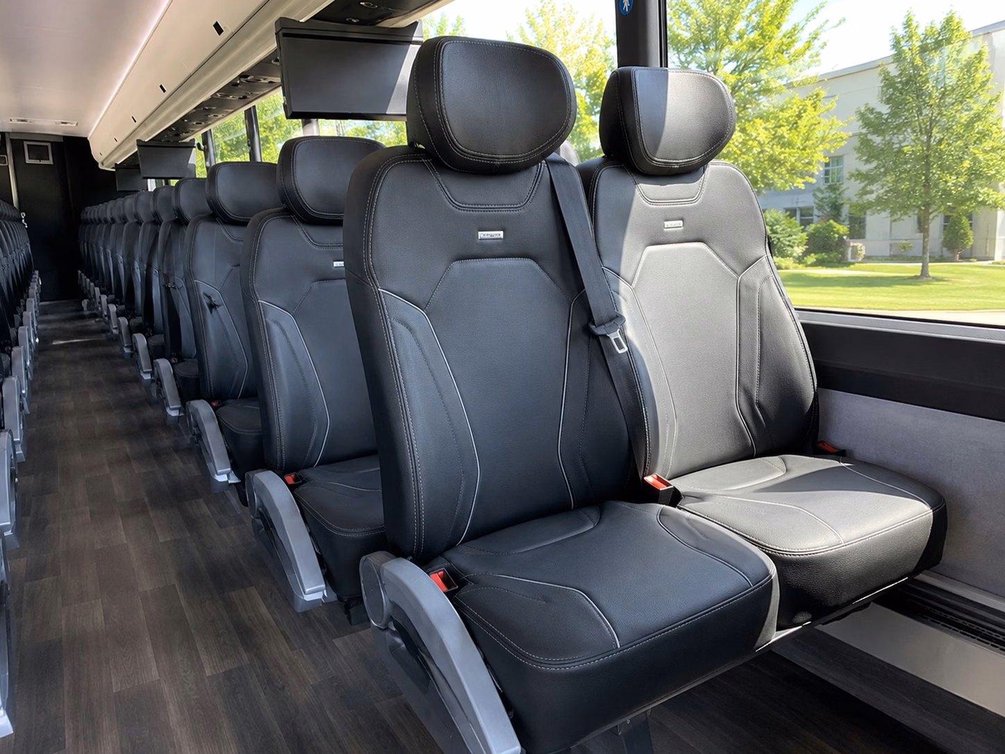 costa mesa charter bus rental interior